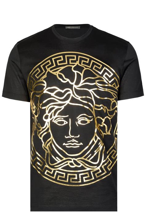 versace gold medusa tee|Versace t shirt medusa head.